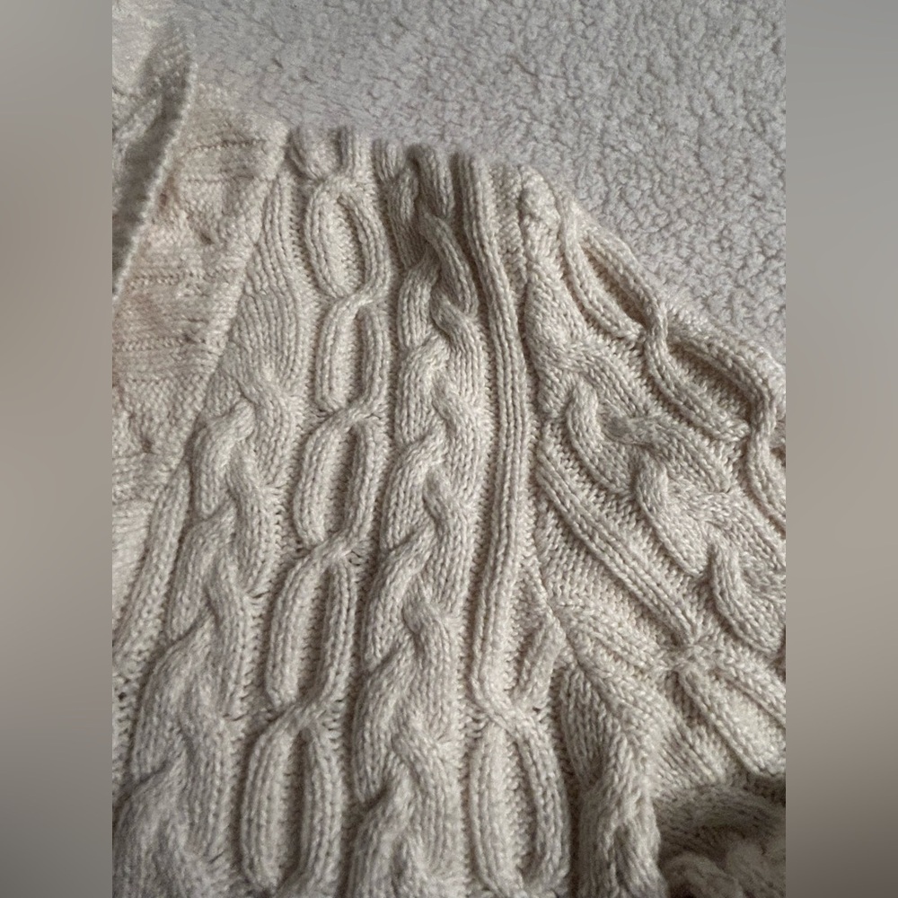 Talbots Ivory Cable Knit Sweater - Picture 4 of 11